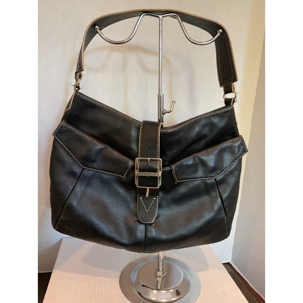 Via Spiga - Y2K/Vintage - Black Leather Shoulder Bag
